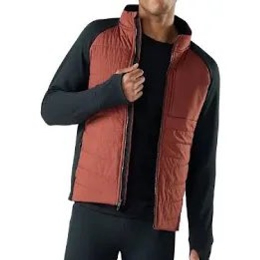 SMARTWOOL Orange Gray Corbet 120 Puffer Gorpcore Outdoor Full Zip Jacket MEDIUM